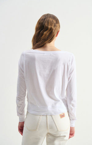Tricou maneca lunga femei, in V, American Vintage
