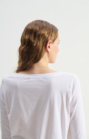 Tricou maneca lunga femei, in V, American Vintage