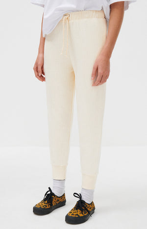 Pantaloni joggers, casual, alb, American Vintage